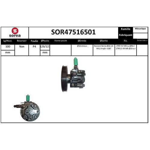 Hydraulické čerpadlo pre riadenie SOR47516501 /EAI/