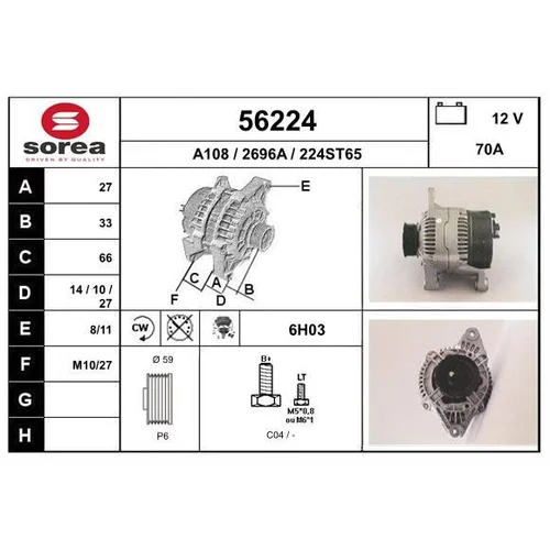 Alternátor EAI 56224