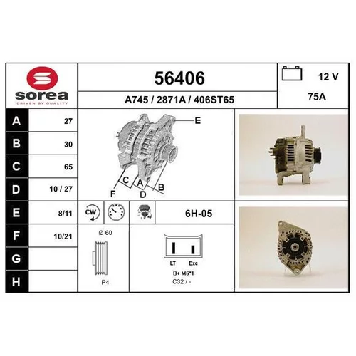 Alternátor EAI 56406