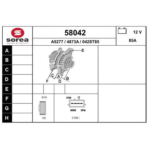 Alternátor EAI 58042