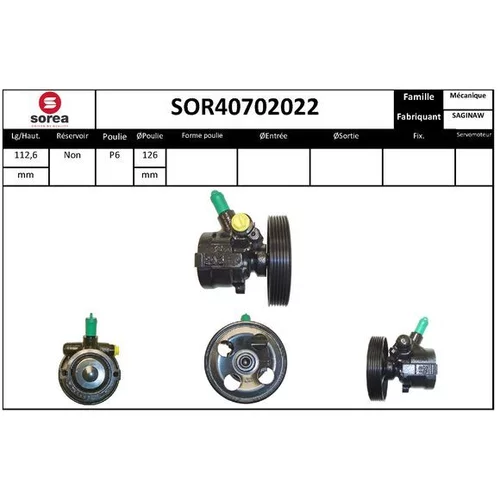 Hydraulické čerpadlo pre riadenie EAI SOR40702022