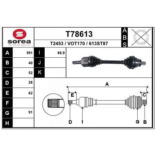 Hnací hriadeľ EAI T78613