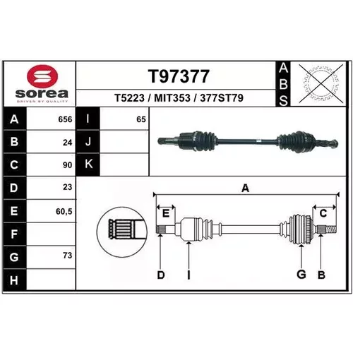 Hnací hriadeľ EAI T97377
