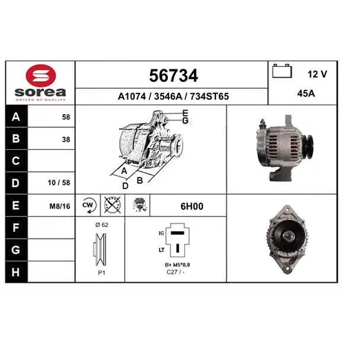 Alternátor EAI 56734