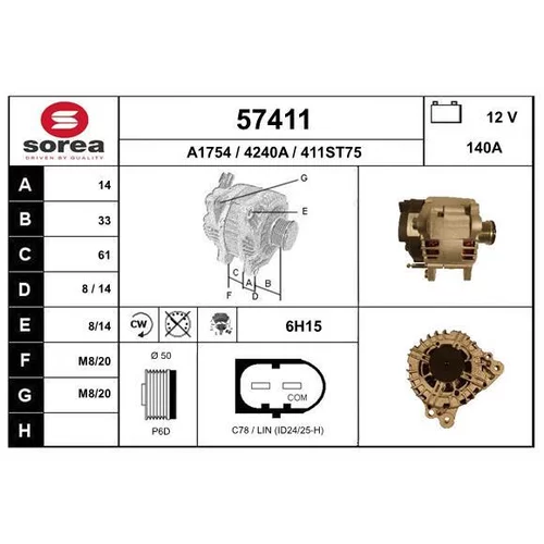 Alternátor EAI 57411