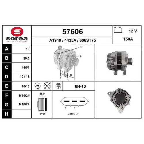 Alternátor EAI 57606
