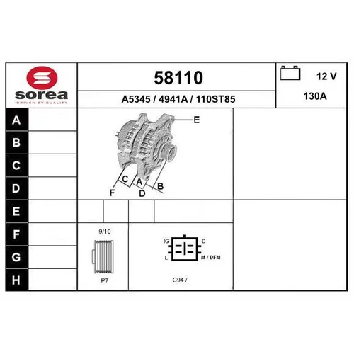 Alternátor EAI 58110