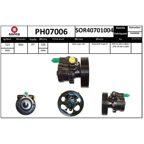 Hydraulické čerpadlo pre riadenie EAI PH07006