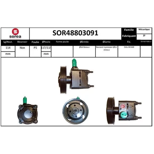 Hydraulické čerpadlo pre riadenie EAI SOR48803091