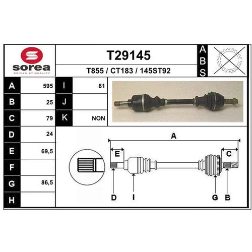 Hnací hriadeľ EAI T29145