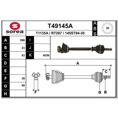 Hnací hriadeľ EAI T49145A