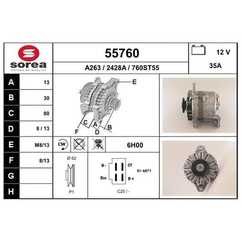 Alternátor EAI 55760