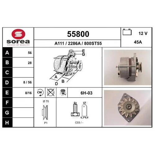 Alternátor EAI 55800
