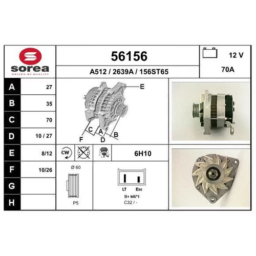 Alternátor EAI 56156