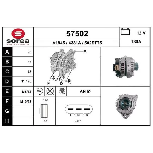 Alternátor EAI 57502