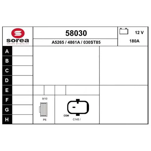 Alternátor EAI 58030