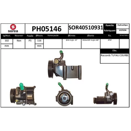 Hydraulické čerpadlo pre riadenie EAI PH05146