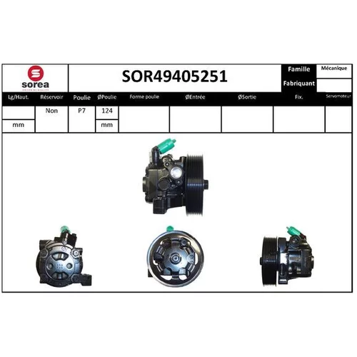 Hydraulické čerpadlo pre riadenie EAI SOR49405251