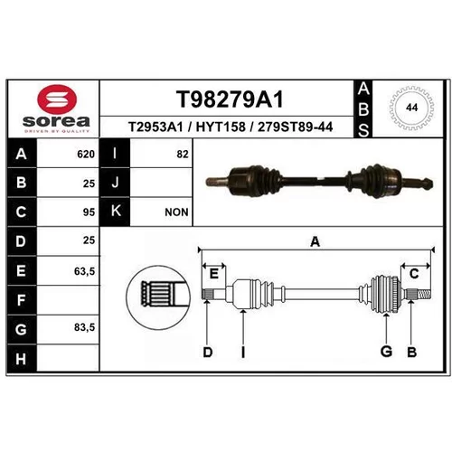 Hnací hriadeľ EAI T98279A1