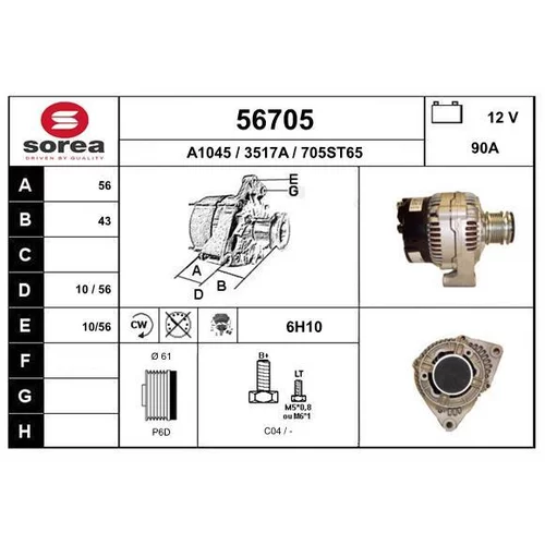Alternátor EAI 56705