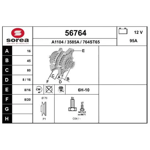 Alternátor EAI 56764