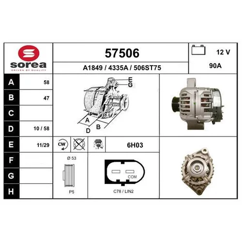 Alternátor EAI 57506