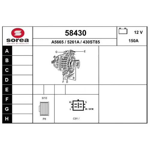 Alternátor EAI 58430