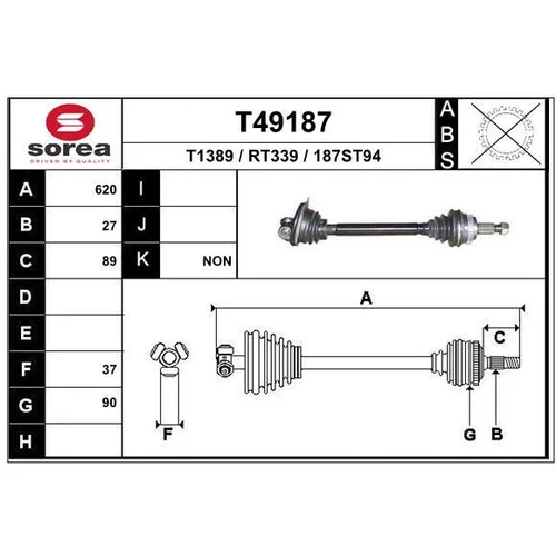 Hnací hriadeľ EAI T49187