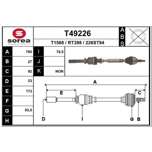 Hnací hriadeľ EAI T49226