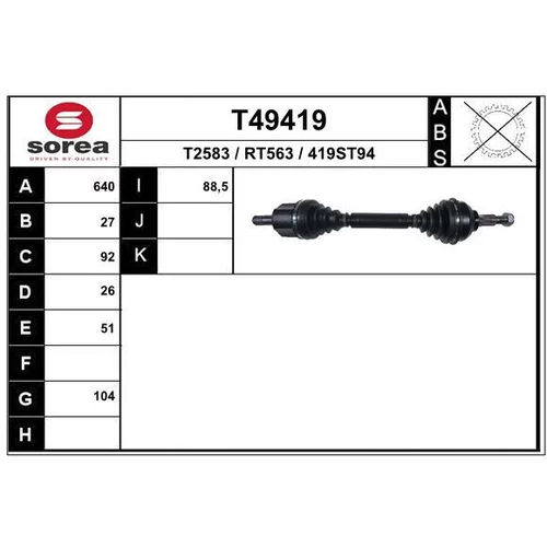 Hnací hriadeľ EAI T49419