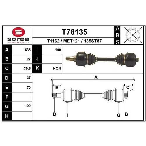 Hnací hriadeľ T78135 /EAI/