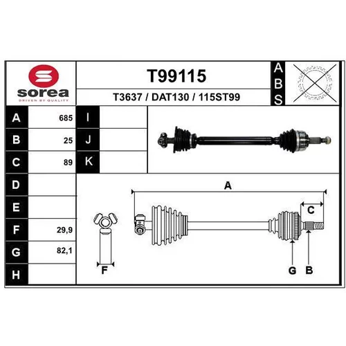 Hnací hriadeľ T99115 /EAI/