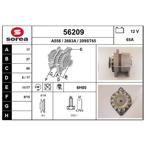 Alternátor EAI 56209