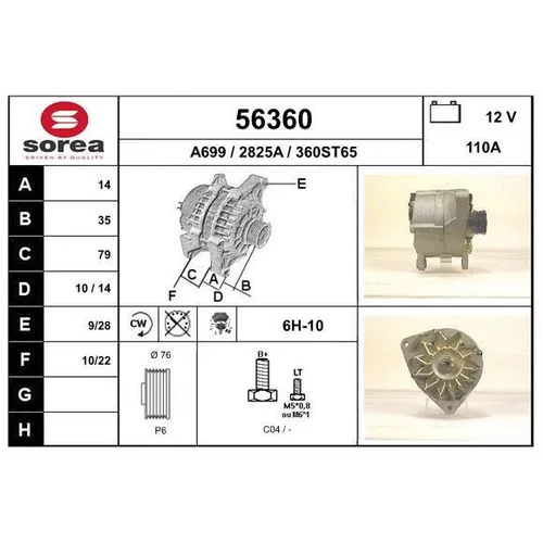 Alternátor EAI 56360