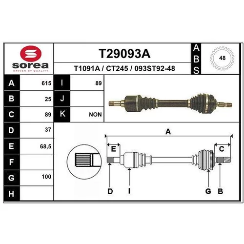 Hnací hriadeľ EAI T29093A