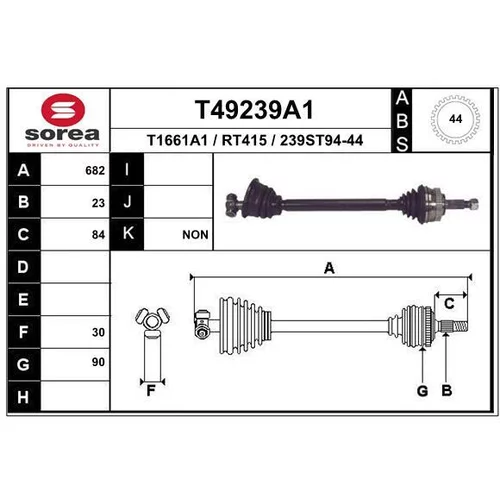 Hnací hriadeľ EAI T49239A1
