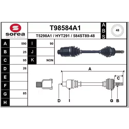 Hnací hriadeľ EAI T98584A1