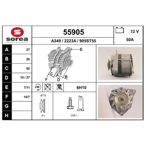 Alternátor EAI 55905