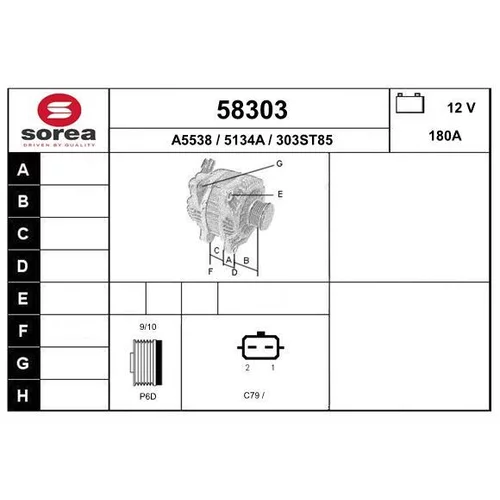 Alternátor EAI 58303