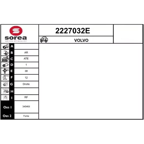 Brzdový strmeň EAI 2227032E