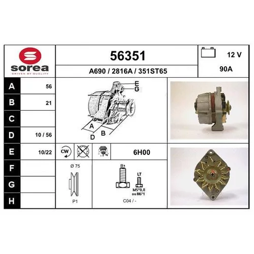 Alternátor EAI 56351