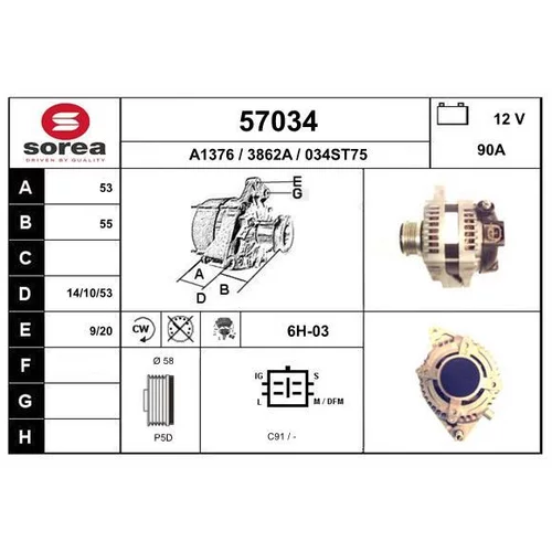 Alternátor EAI 57034