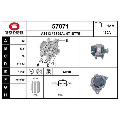 Alternátor EAI 57071