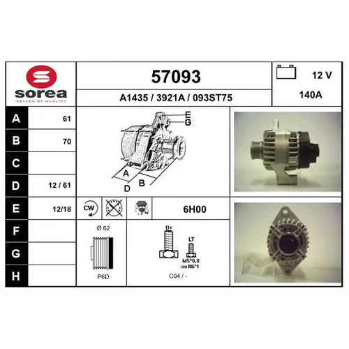 Alternátor EAI 57093