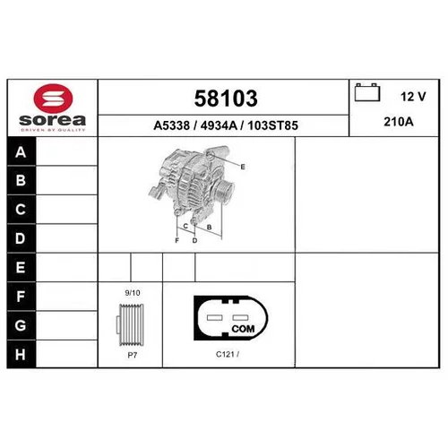Alternátor EAI 58103