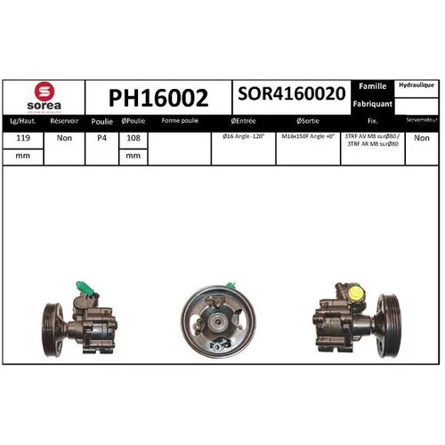 Hydraulické čerpadlo pre riadenie EAI PH16002