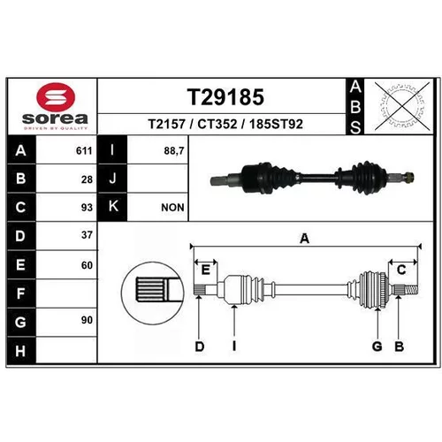 Hnací hriadeľ EAI T29185