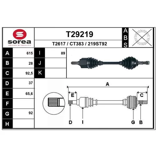 Hnací hriadeľ EAI T29219