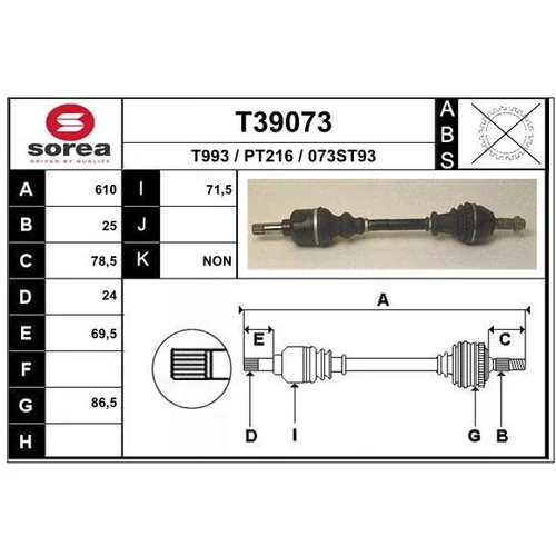 Hnací hriadeľ T39073 /EAI/