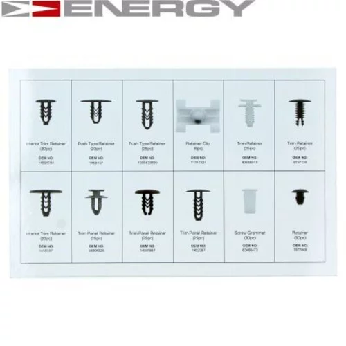 Sada upevnovacich klipov, karoseria NE00773 /ENERGY/ - obr. 3
